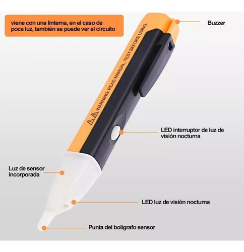 Lápiz Detector De Voltaje Probador De Corriente 90-1000v Ac