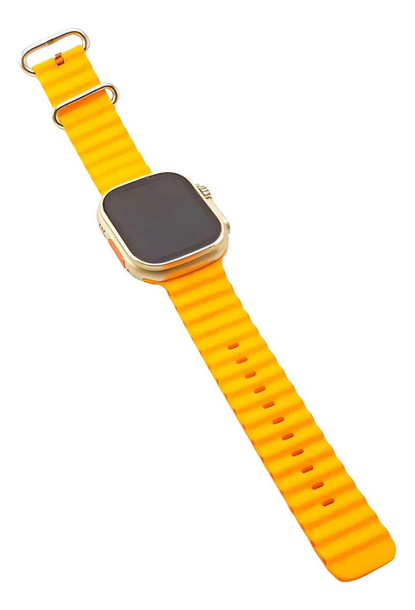 Smartwatch Microwear Ultra W68 Max 49 mm com GPS, NFC e Pulseira Laranja