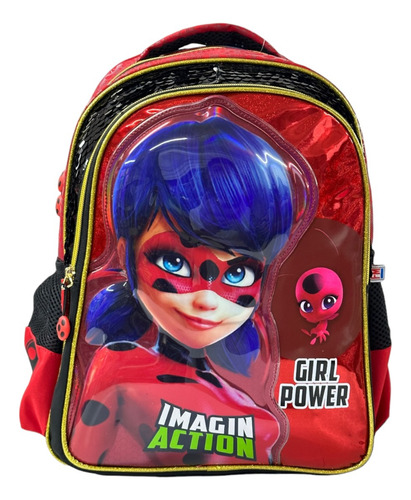Mochila Lady Bug Miraculous Tam Primaria Original