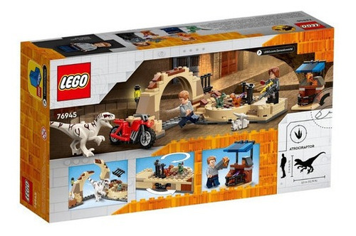 Imagen 2 de 2 de Set de construcción Lego Jurassic World Dominion Atrociraptor Dinosaur: Bike Chase 169 piezas en caja