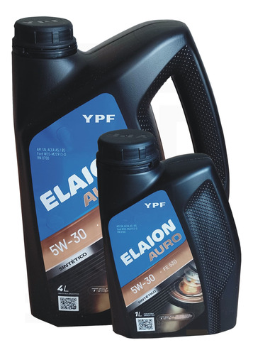 Aceite Elaion Auro Fe 5w-30 Ypf 100% Sintético X 5 Ltrs.