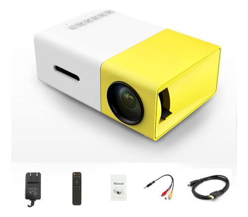 Mini Proyector Video Película Usb Hdmi Amarillo Resolución 3