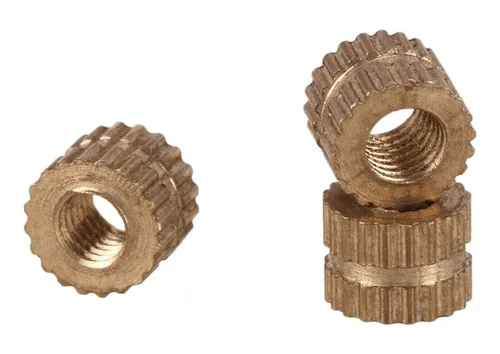 Embudo Hembra De Latón Moleteado Con Rosca De M3 X 4 Mm X 5