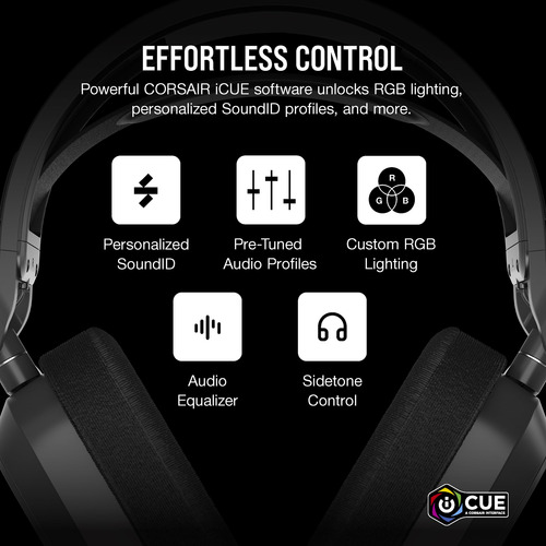 Fone De Ouvido Para Jogos Corsair Hs80 Max Wireless Com Blue