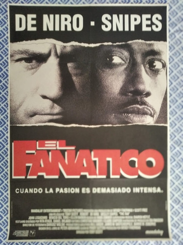 Afiche Original Cine - El Fanatico - Tony Scott