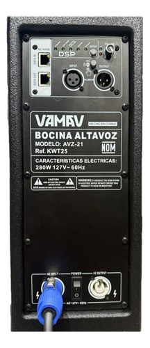 Sistema De Audio Profesional Vamav Kwt25-kws210 1080w Rms Negro