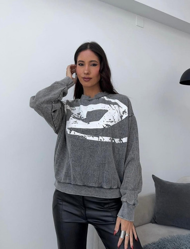 Buzo Maxibuzo Jaspeado Liviano Diseño Moda Premium Tendencia