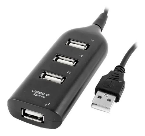 Imagen 2 de 8 de Hub Usb 4 Puertos Múltiple Adpatador Zapatilla Multiplicador