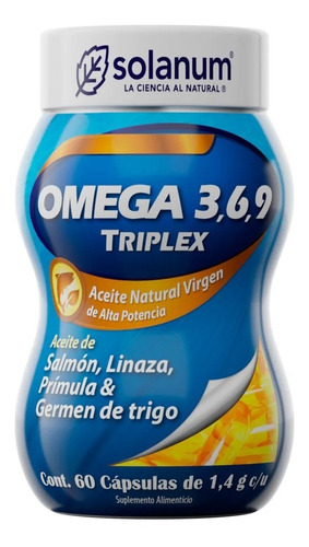 Solanum Omega 3 6 Y 9 Triplex Aceite Natural 60 Capsulas Sfn