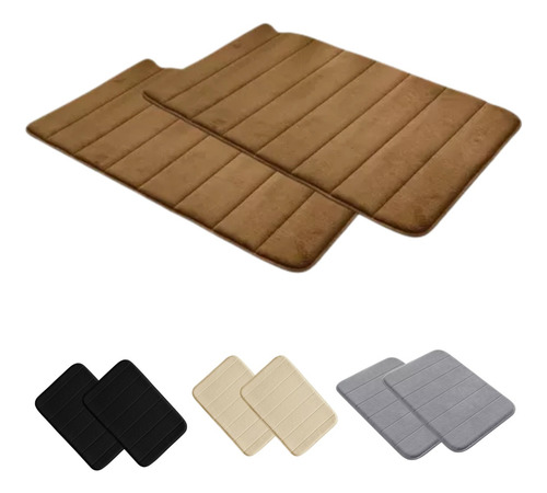 Kit 2 Tapete Banheiro Antiderrapante Super Soft 60 X 40 Cm