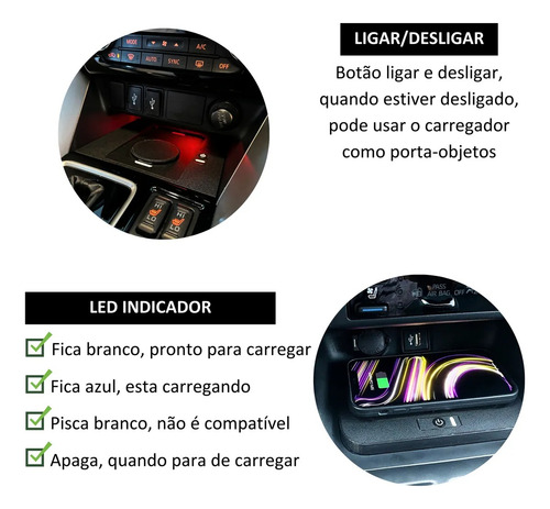 Carregador Sem Fio Celular Indução Veicular Strada 2024