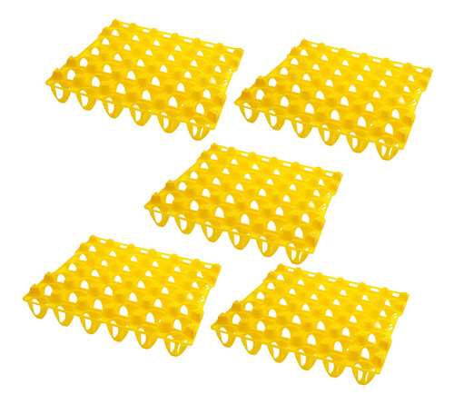 Suporte De Ovos Para Geladeira, Caixas De 5 Unidades Amarelo