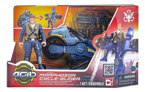 Muñeco Policia Swat Con Moto + Armas + Accesorios Tipo Gijoe