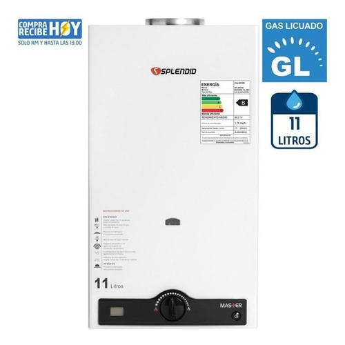 Calefont Gas Licuado 11 Litros Tiro Natural Splendid