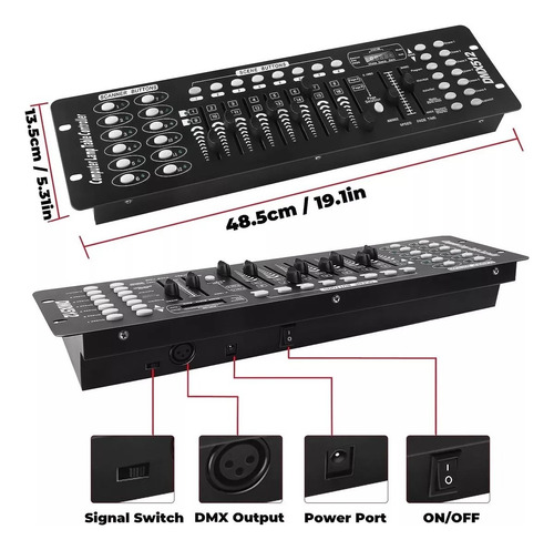Controlador Dmx 192 Canales Luces Dj Consola 512 Línea 1m