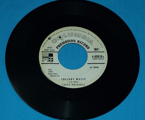Imagen 2 de 4 de Lefty Frizzell Lullaby Waltz Glad I Found You Vinilo 45 Usa