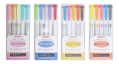 Juego De Rotuladores Resaltador Zebra Mildliner, Juego De 20