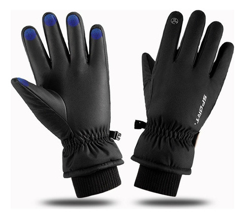 Guantes Cuero Térmicos Impermeables Touch Para Moto/bici