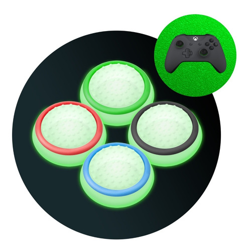 2 Gomas Fosforescente Para Xbox X S Ps4 Ps5 Joystick Silicón