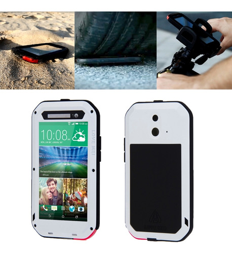 Capa Protetora De Metal White Love Mei Para Htc One E8