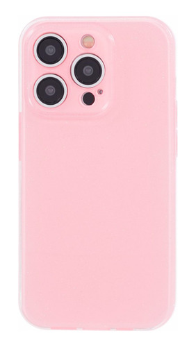 Protector iPhone 15 Pro Color Rosa Con Brillos