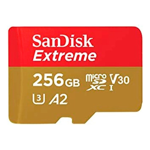 Tarjeta Microsd Sandisk Extreme 256gb A2 U3 4k Raw 190mb/s