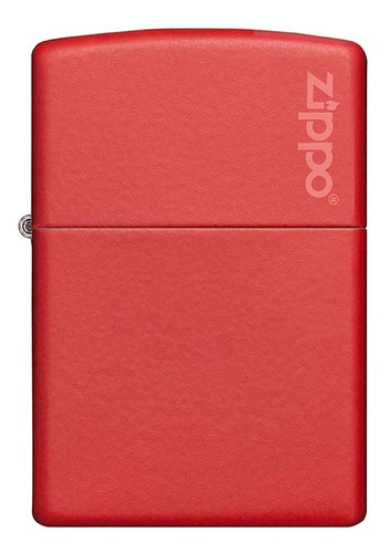 Encendedor Zippo Rojo Mate Logo Zippo Rojo