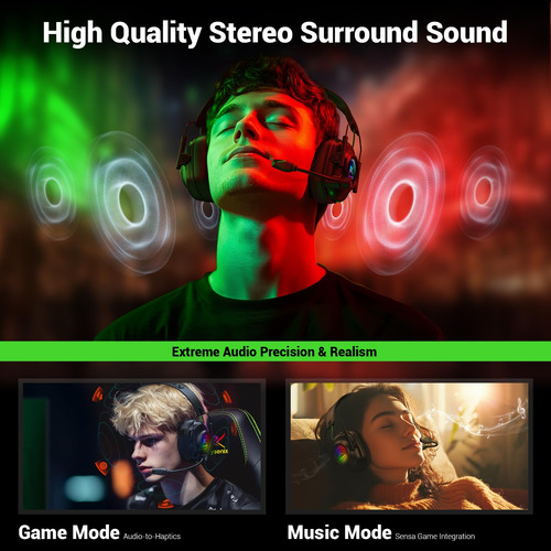 Wireless Gaming Headset Krysenix For Pc Ps5 Ps4 Switch Mac