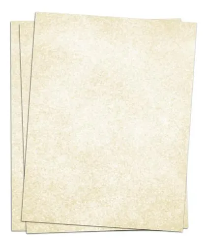 Papel Pergamino Para Certificados - 50 Hojas, 100gsm, 8.5 X