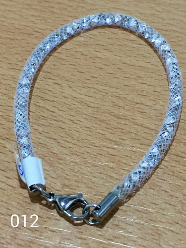 Pulsera De Acero Quirúrgico Importada De Piedras Swarovski