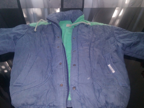 Campera Hombre Azul Y Verde Red Cheeks