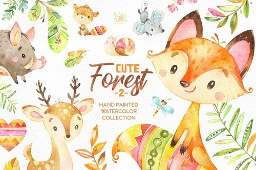 Kit Imprimible Scrap #03 - Animal Bosque Cute Forest 2