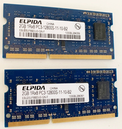Imagem 3 de 4 de Apple Memoria Elpida 4gb Ddr3 12800 Macbook Macmini iMac