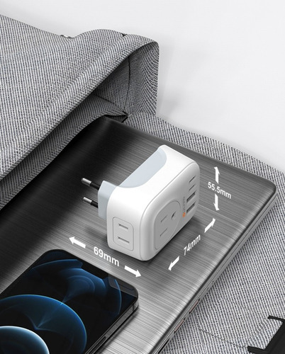 Adaptador De Enchufe De Viaje Europeo, Cargador Usb, Enchufe