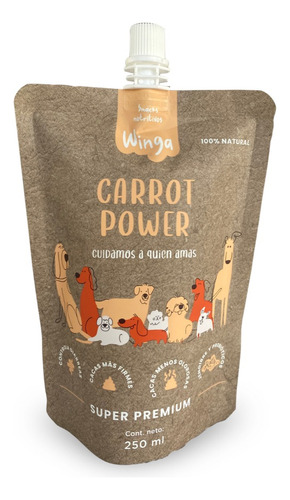 Snack Carrot Power Perros 250ml. - Winga 