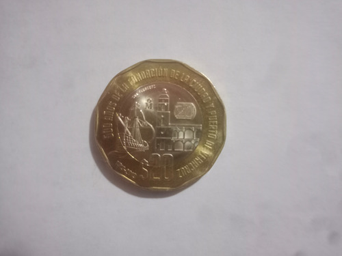 Moneda $20 500 Años De La Fundación De La Ciudad De Veracruz