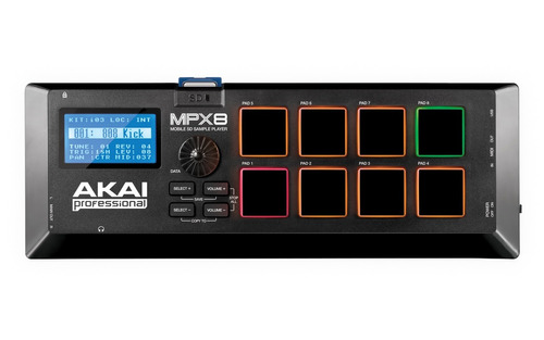 Akai Mpx8 Sample Player Portátil Com Pads Midi Usb Mpx 8 Sd