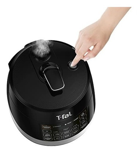 T-fal Olla De Presión Multifunción 10cocina Todo Recetario Color Negro