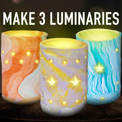 Joifuli Diy Arcilla Luminarias Clay Craft Kit Regalos Para N