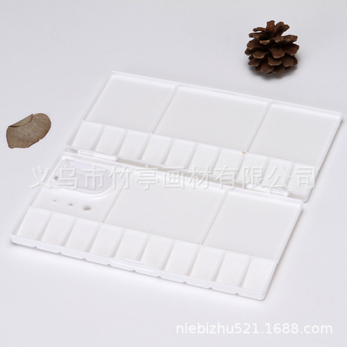 Paleta De Bandejas De Acuarela, Plegables, Blancas, Reversib