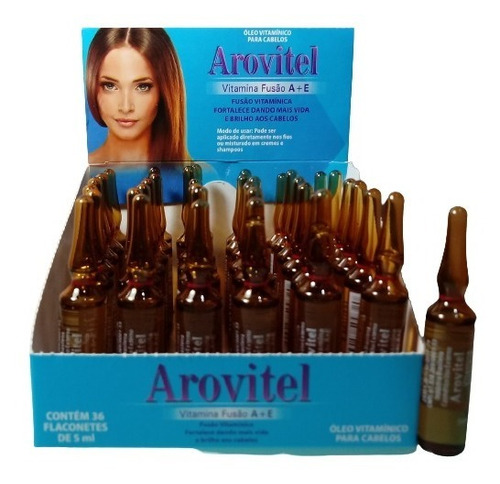 Imagem 1 de 2 de Arovitel Vitamína A + E Capilar 5ml Caixa C/ 36un
