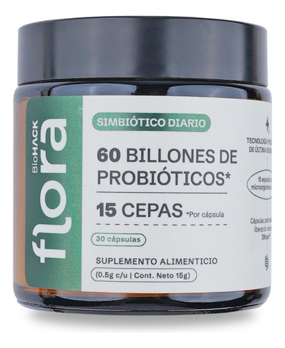Probióticos 60 Billones Ufc 15 Cepas | 30 Cápsulas | Flora01