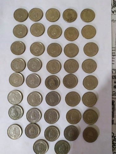 Lote 42 Monedas De 1 Peso 1960 Argentina 