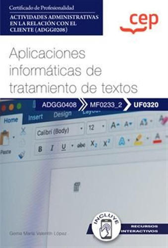 Manual Aplicaciones Informaticas De Tratamiento De Textos -