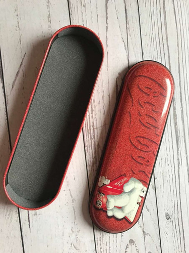 Caixa De Lápis De Metal Personalizada Coca Cola 01 (Usado)
