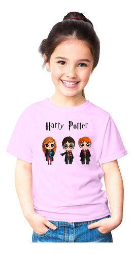 Polera Estampada Harry Potter Amigos  Niño Niña