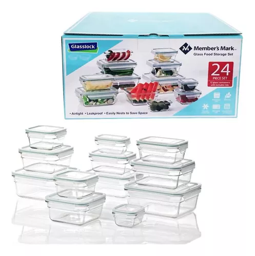 Toppers de vidrio 8 piezas tuppers con tapa chefs counter – IKI