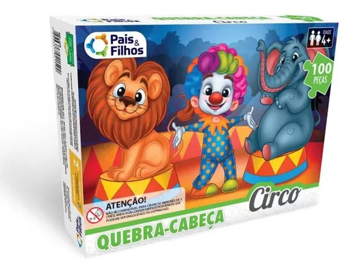 QUEBRA CABECA CIRCO DA ALEGRIA 96 PC MDF PAPER TOY - Barra Soluções  Informática e Papelaria