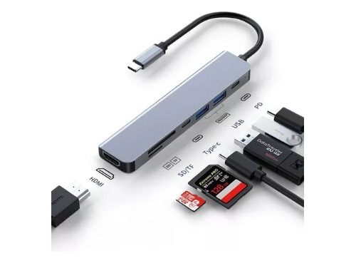 Kit 50un Adaptador Dock Thunderbolt3 Usb C Hdmi P/ Macbook