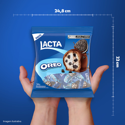 Bombom Wafer Sabor Baunilha Com Oreo 540g Lacta